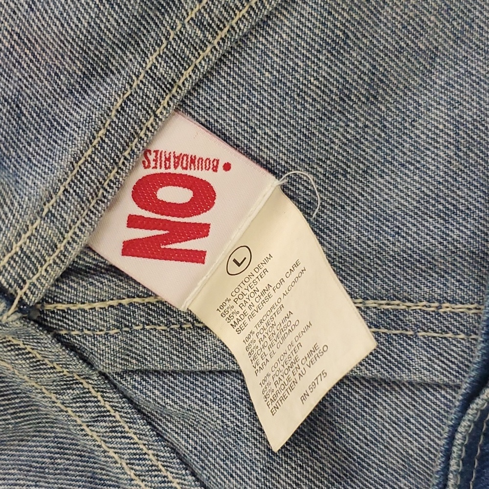No boundaries 90s plaid and denim shortall - Picture 6 of 9